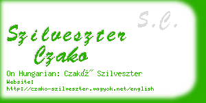 szilveszter czako business card